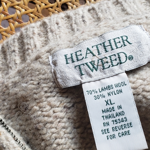 Vtg Knit Quarter Zip Sweater - Picture 4 of 6